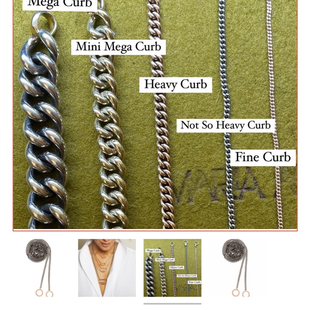 Marla Aaron fine curb chain